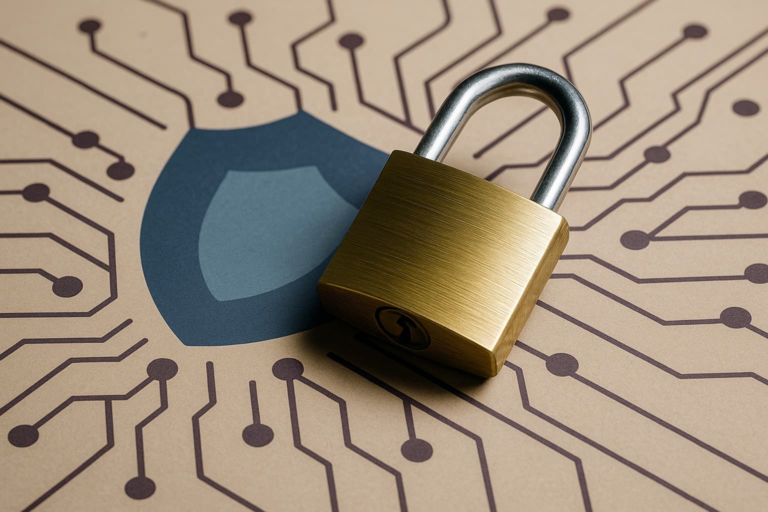 Privacy by design concept with integrated security and data protection